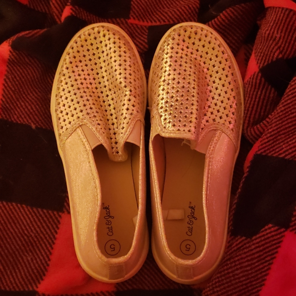 Gold Slip-On Shoes